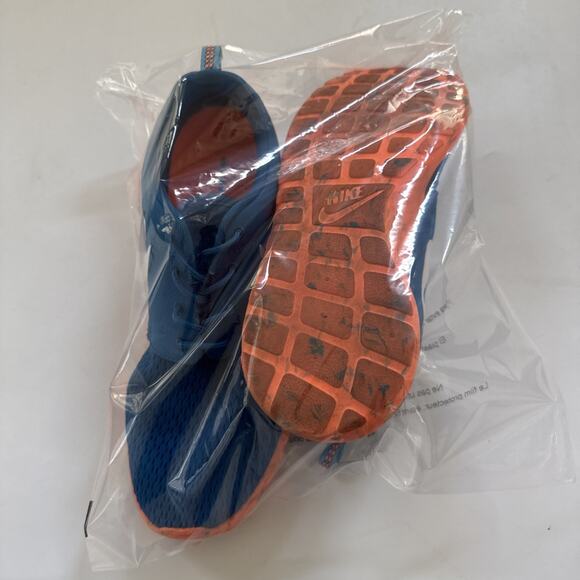 Nike‎ Roshe Run Shoe 669985-400 Marble Military Blue Orange White Men Size 8.5 - Picture 12 of 12